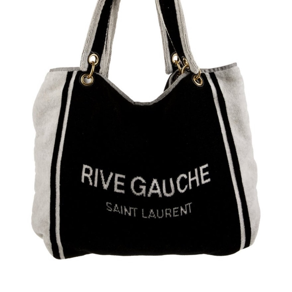 Saint Laurent Rive Gauche Black and Gray Tote